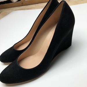 J.Crew Martina Wedge Shoes Suede Heels